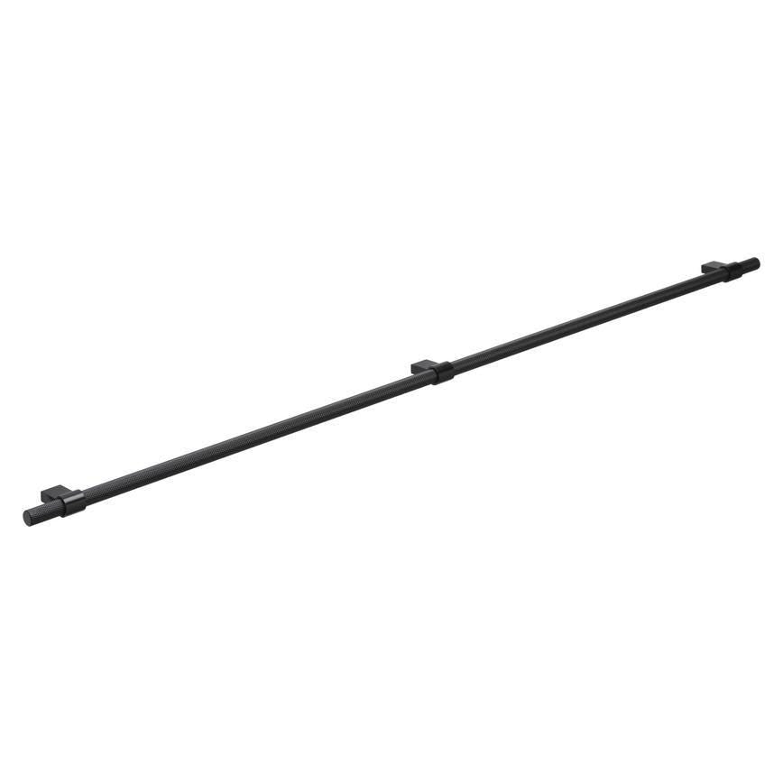 Howdens Knurled Brushed Black Handles 225mm 705mm T-Knob Round Knob