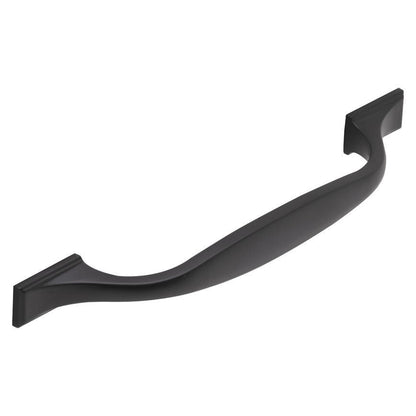 Howdens Earl Matt Black Classic D Cupboard Handle 172mm, Cup & Knob