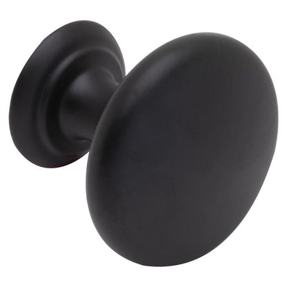 Howdens Earl Matt Black Classic D Cupboard Handle 172mm, Cup & Knob