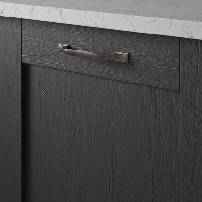 Howdens Earl Blackened Copper Effect Classic D Cupboard Handle 172mm, Cup & Knob