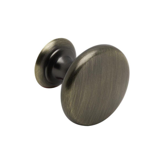 Howdens Earl Aged Brass Effect Classic D Cupboard Handle 172mm, Cup & Knob