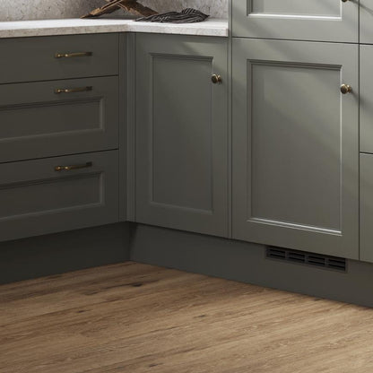 Howdens Earl Aged Brass Effect Classic D Cupboard Handle 172mm, Cup & Knob