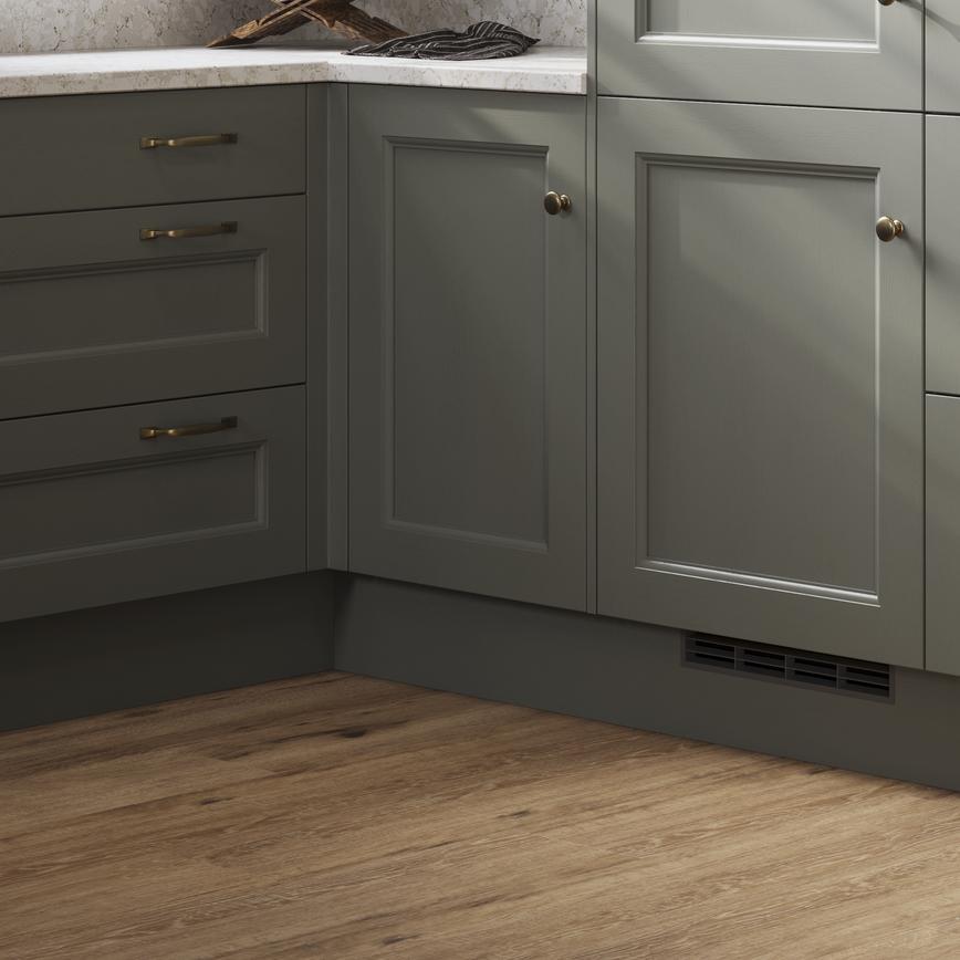 Howdens Earl Aged Brass Effect Classic D Cupboard Handle 172mm, Cup & Knob