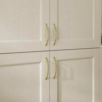 Howdens Earl Brass Effect Classic D Cupboard Handle 172mm, Cup & Knob