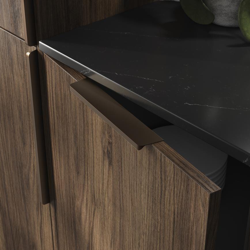 Howdens Edge Matt Bronze Trimline Bar Cupboard Handle 80mm 230mm 380mm