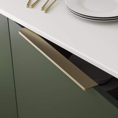 Howdens Edge Matt Matt Brass Effect Trimline Bar Cupboard Handle 80mm 230mm 380mm
