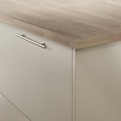 Howdens T Bar Brushed Stainless Steel Effect Classic Cupboard Handle 152mm 230mm