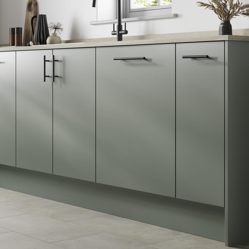 Howdens T Bar Matt Black Classic Thin Cupboard Handle 152mm 230mm