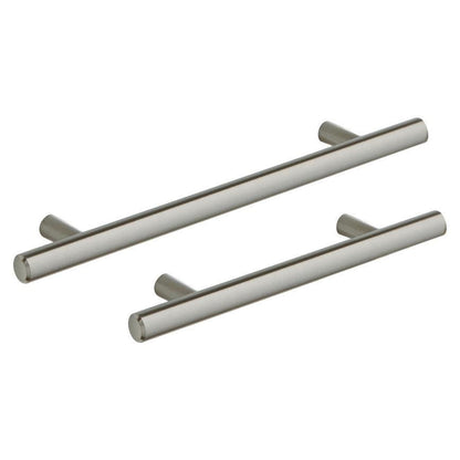 Howdens T Bar Brushed Stainless Steel Effect Classic Cupboard Handle 152mm 230mm