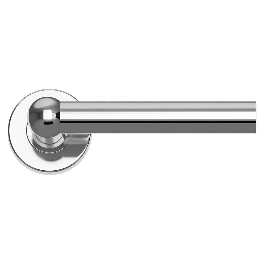 Howdens Fuller and Forge Como Polished Chrome Lever on Rose Door Handle Pair Howdens