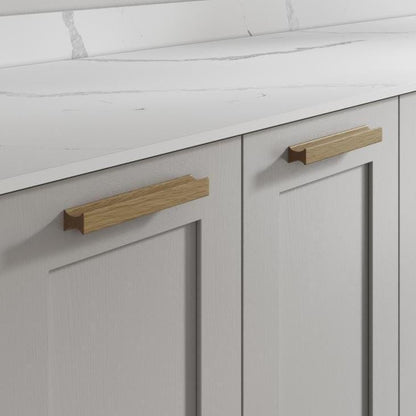 Furnipart Track Oak Clear Lacquered Handle 50mm 200mm 600mm 1200mm