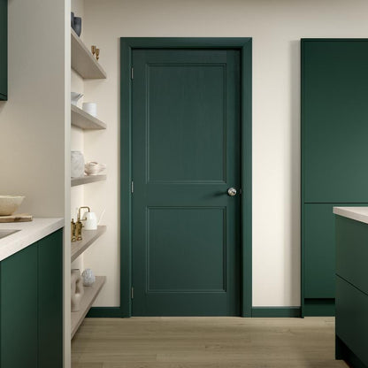 Howdens Fuller and Forge Beehive Polished Chrome 62mm Ringed Round Mortice Knob on Rose Pair Howdens