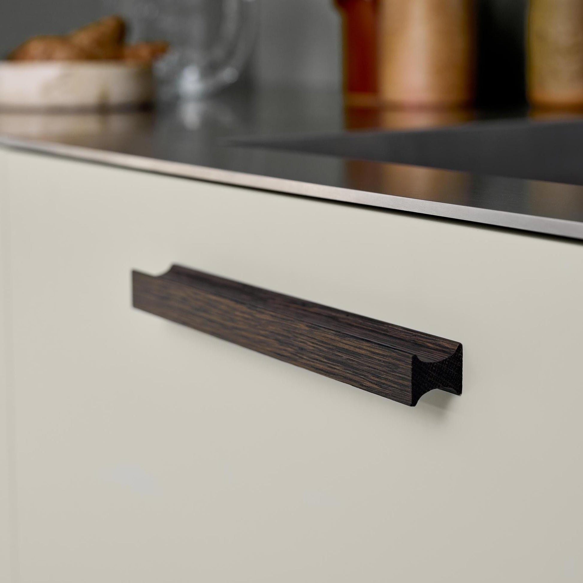 Furnipart Track Dark Brown Oak Handle 50mm 200mm 600mm 1200mm