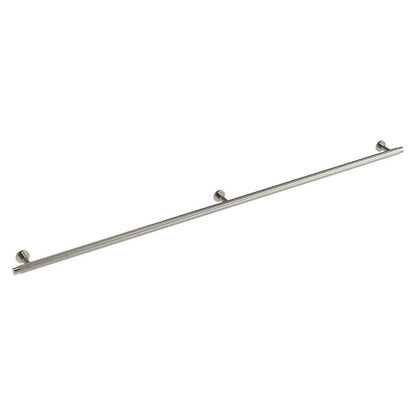 Howdens Fluted Handle & Knob 177.5mm 690mm Round Knob T- Knob Polished Nickel Effect Classic