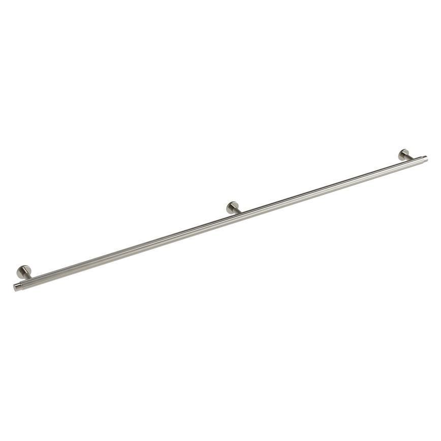 Howdens Fluted Handle & Knob 177.5mm 690mm Round Knob T- Knob Polished Nickel Effect Classic