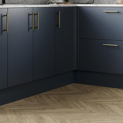 Howdens Fluted Handle & Knob 177.5mm 690mm Round Knob T- Knob Aged Brass Classic