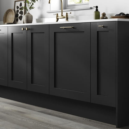 Howdens Fluted Handle & Knob 177.5mm 690mm Round Knob T- Knob Aged Brass Classic