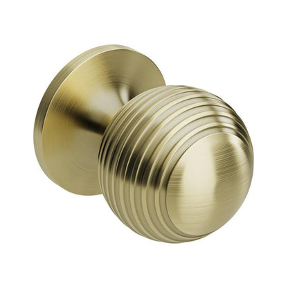Howdens Beehive Polished Nickel Effect Fluted Round Cupboard Door Knob 32mm