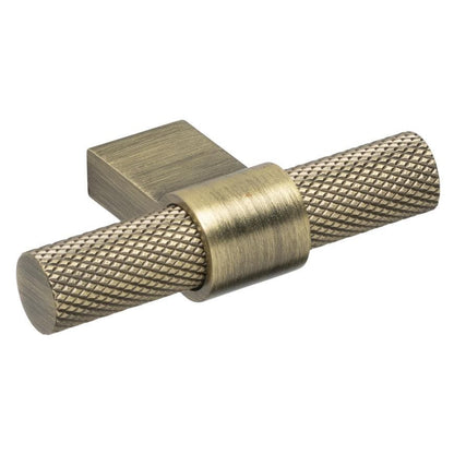 Howdens Knurled Brass Effect Handles 225mm 705mm T-Knob Round Knob