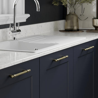 Howdens Knurled Brass Effect Handles 225mm 705mm T-Knob Round Knob