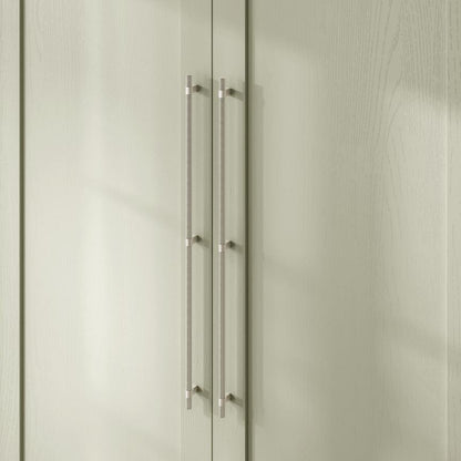 Howdens Knurled Brushed Nickel Effect Handles 225mm 705mm T-Knob Round Knob