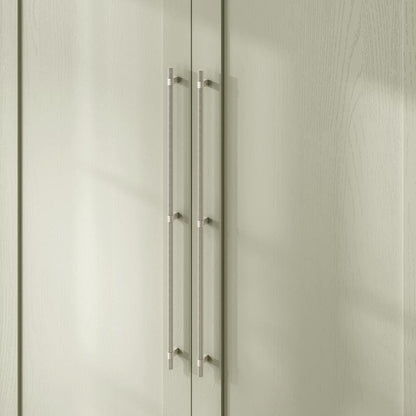 Howdens Knurled Brushed Nickel Effect Handles 225mm 705mm T-Knob Round Knob