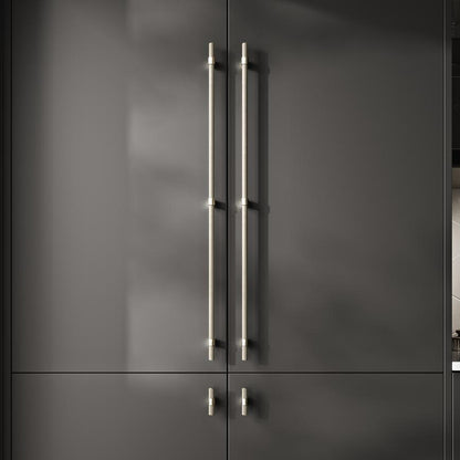 Howdens Knurled Brushed Nickel Effect Handles 225mm 705mm T-Knob Round Knob