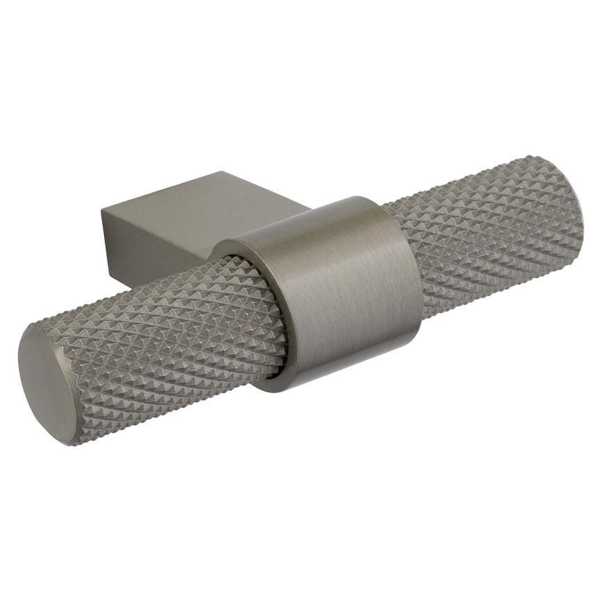 Howdens Knurled Brushed Nickel Effect Handles 225mm 705mm T-Knob Round Knob