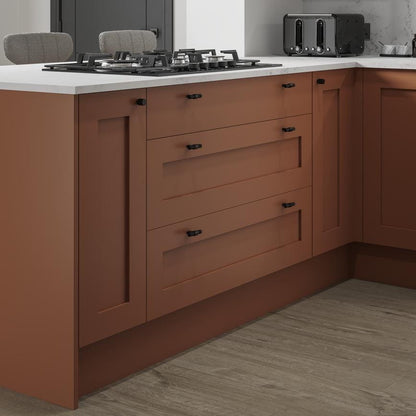 Howdens Knurled Brushed Black Handles 225mm 705mm T-Knob Round Knob