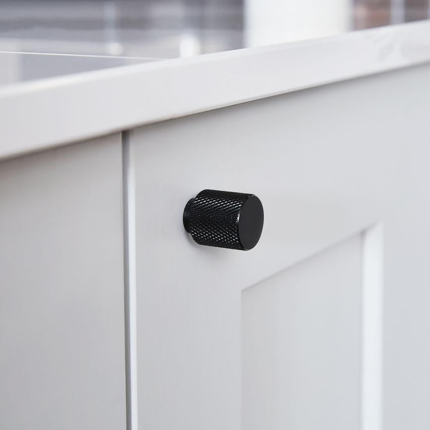 Howdens Knurled Brushed Black Handles 225mm 705mm T-Knob Round Knob