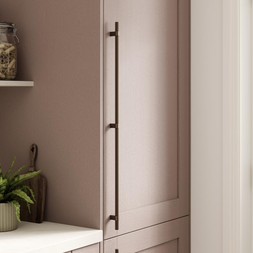 Howdens Knurled Brushed Bronze Handles 225mm 705mm T-Knob Round Knob