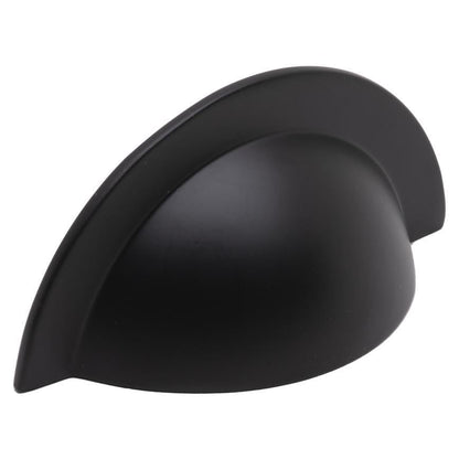 Howdens Earl Matt Black Classic D Cupboard Handle 172mm, Cup & Knob