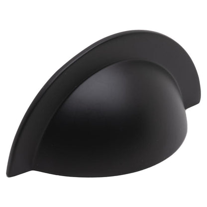 Howdens Earl Matt Black Classic D Cupboard Handle 172mm, Cup & Knob