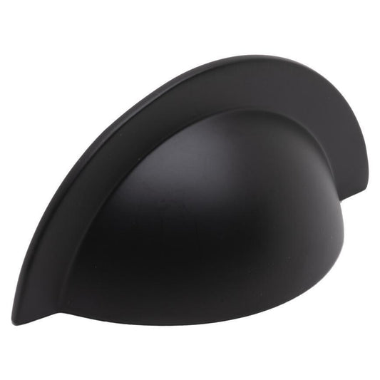 Howdens Earl Matt Black Classic D Cupboard Handle 172mm, Cup & Knob
