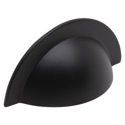 Howdens Earl Matt Black Classic D Cupboard Handle 172mm, Cup & Knob