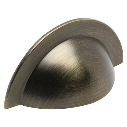 Howdens Earl Aged Brass Effect Classic D Cupboard Handle 172mm, Cup & Knob