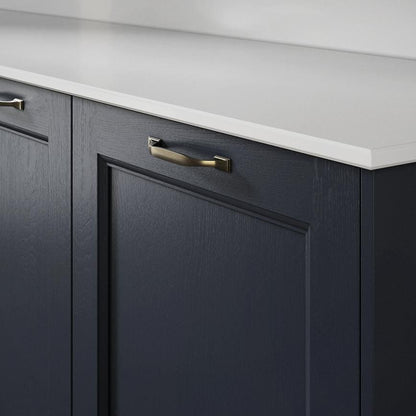 Howdens Earl Aged Brass Effect Classic D Cupboard Handle 172mm, Cup & Knob