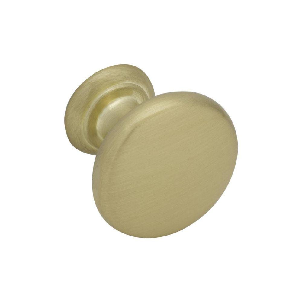 Howdens Earl Brass Effect Classic D Cupboard Handle 172mm, Cup & Knob
