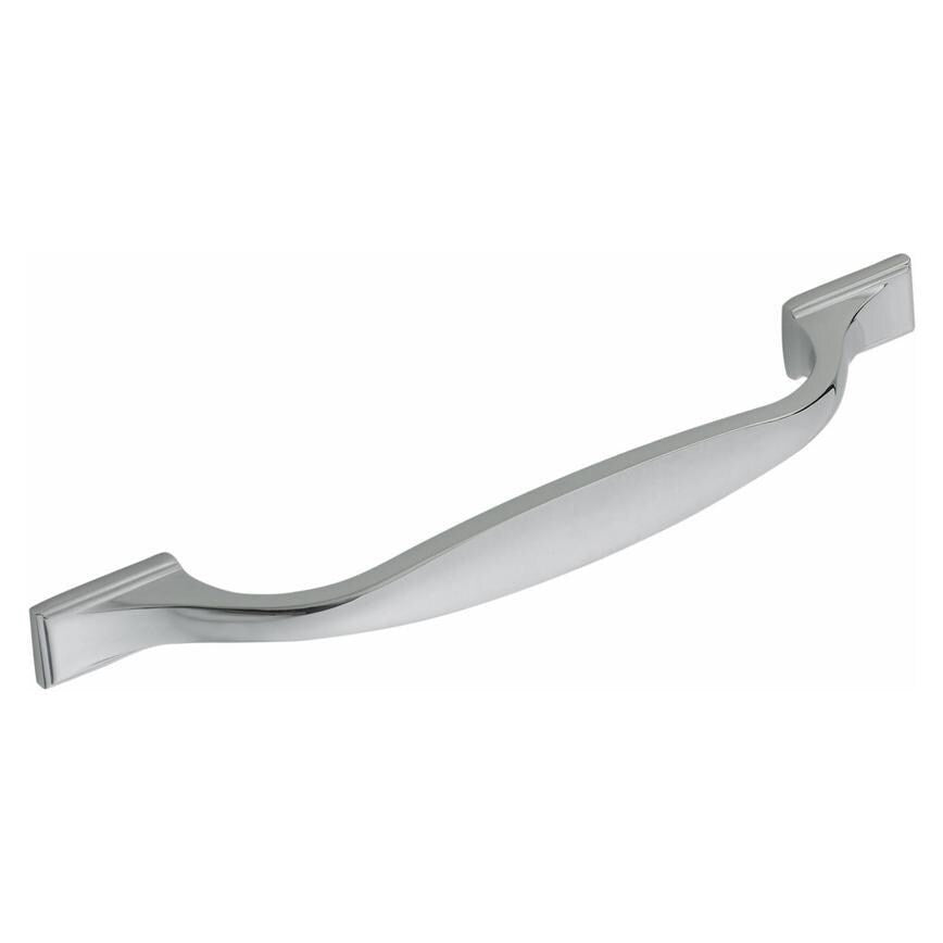 Howdens Earl Chrome Effect Classic D Cupboard Handle 172mm, Cup & Knob