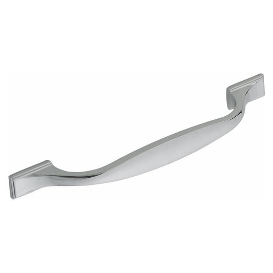 Howdens Earl Chrome Effect Classic D Cupboard Handle 172mm, Cup & Knob