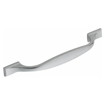Howdens Earl Chrome Effect Classic D Cupboard Handle 172mm, Cup & Knob