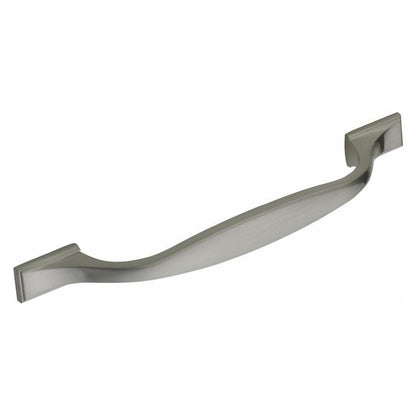 Howdens Earl Nickel Effect Classic D Cupboard Handle 172mm, Cup & Knob