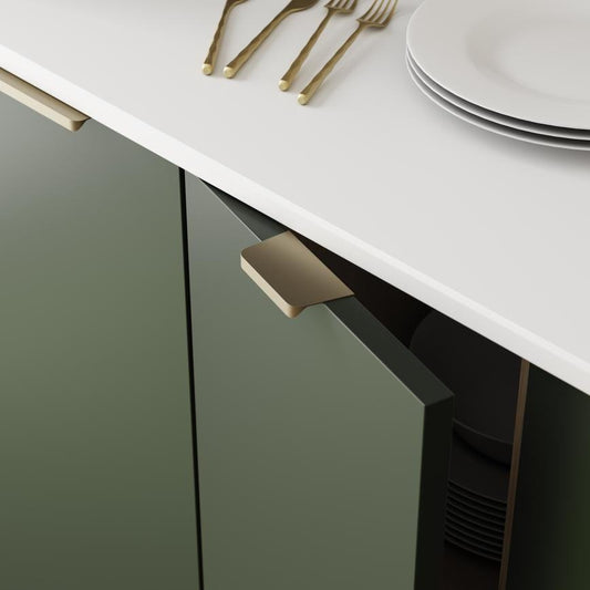 Edge Matt Matt Brass Effect Trimline Bar Cupboard Handle 80mm 230mm 380mm