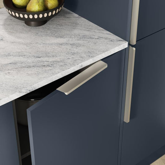 Howdens Edge Matt Nickel Effect Trimline Bar Cupboard Handle 80mm 230mm 380mm