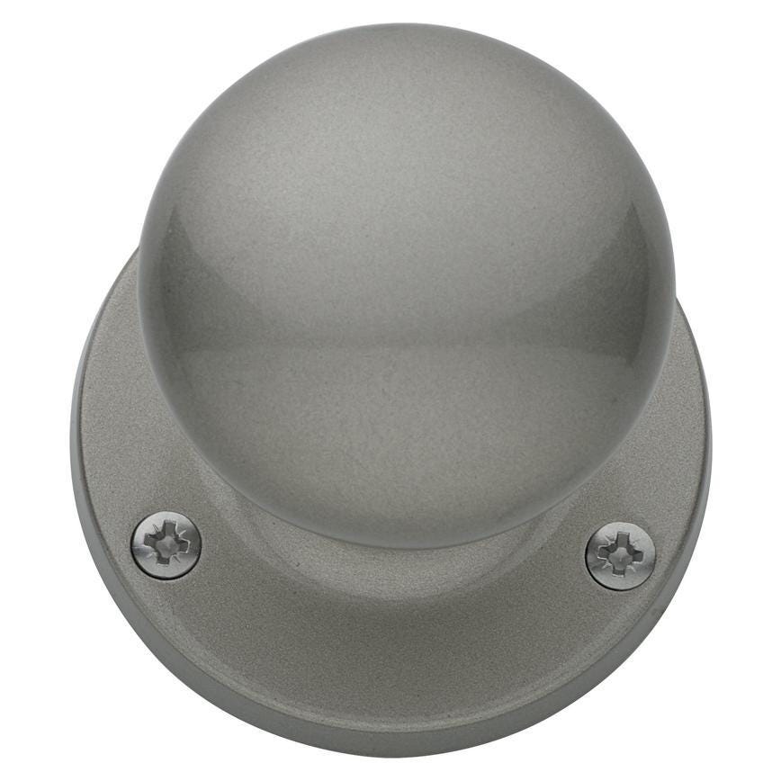 Howdens Victorian Satin Nickel 62mm Round Mortice Knob on Rose Pair