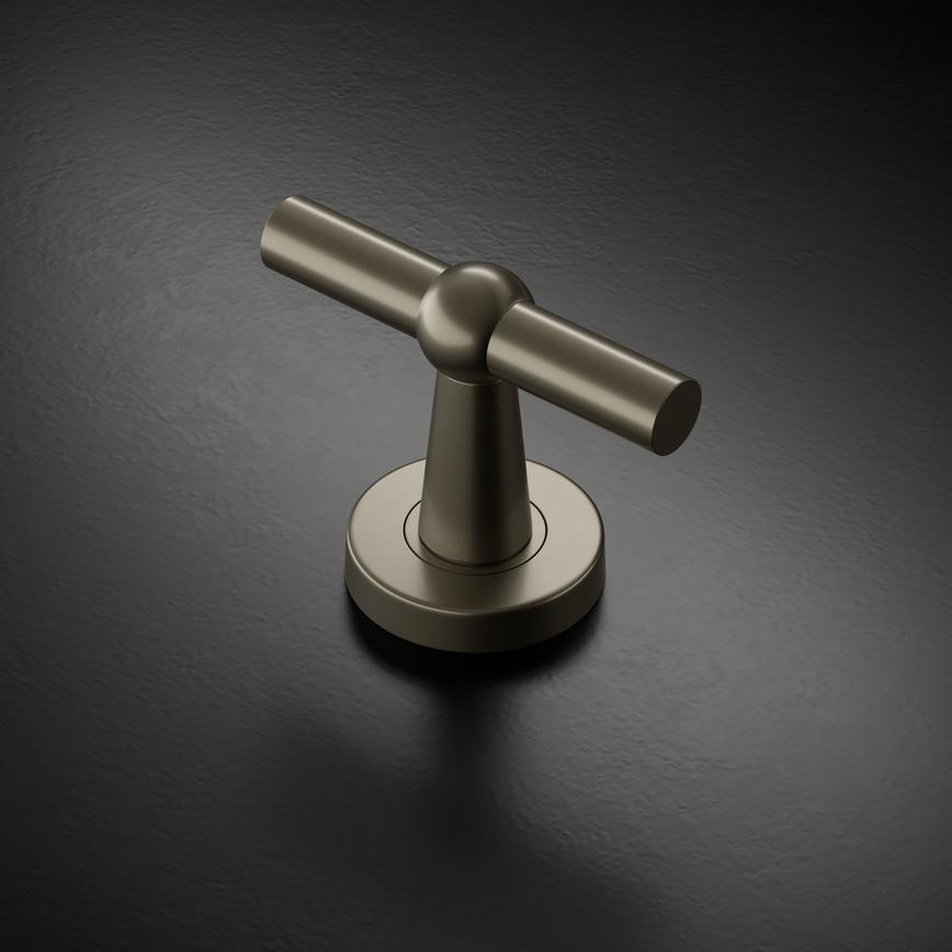 Fuller and Forge Como Satin Bronze 85mm T Mortice Knob on Rose Pair Howdens