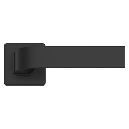 Howdens Fuller and Forge Manet Matt Black Lever on Rose Door Handle Pair Howdens