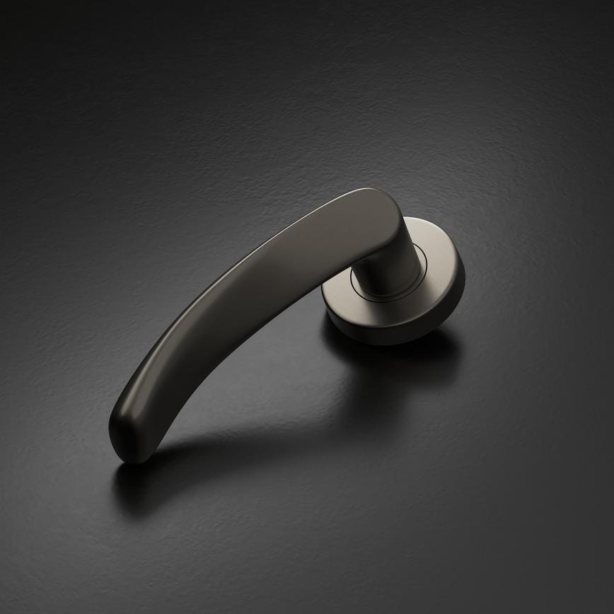 Howdens Fuller and Forge Garda Satin Bronze Lever on Rose Door Handle Pair Howdens