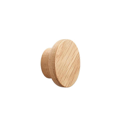 Furnipart Circle Black Stained Oak Wooden Knob 50mm