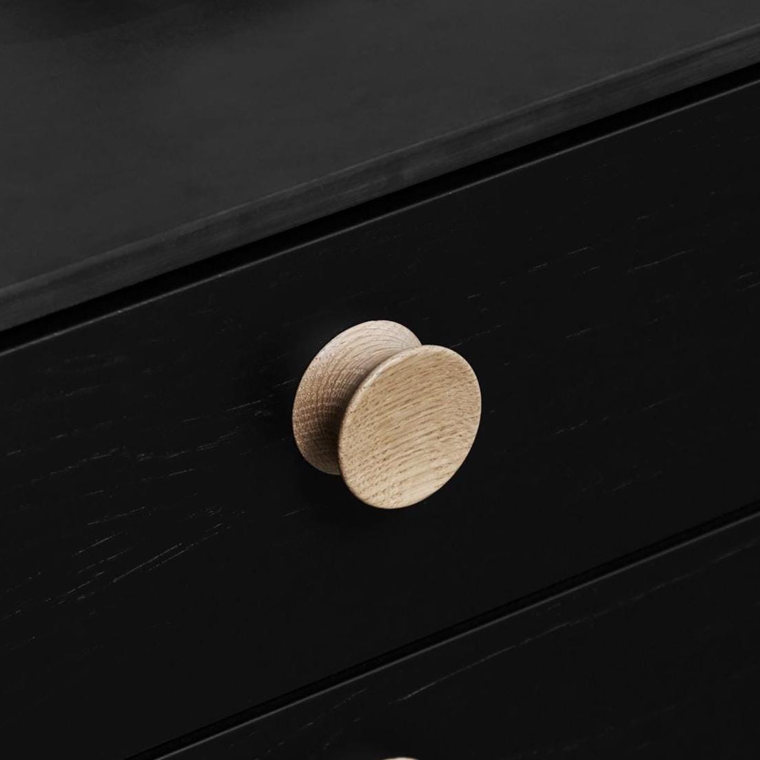 Furnipart Pulley Oak Clear Lacquered Wooden Knob 50mm